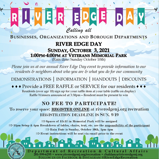 Borough of River Edge New Jersey Bergen County Adult Programs